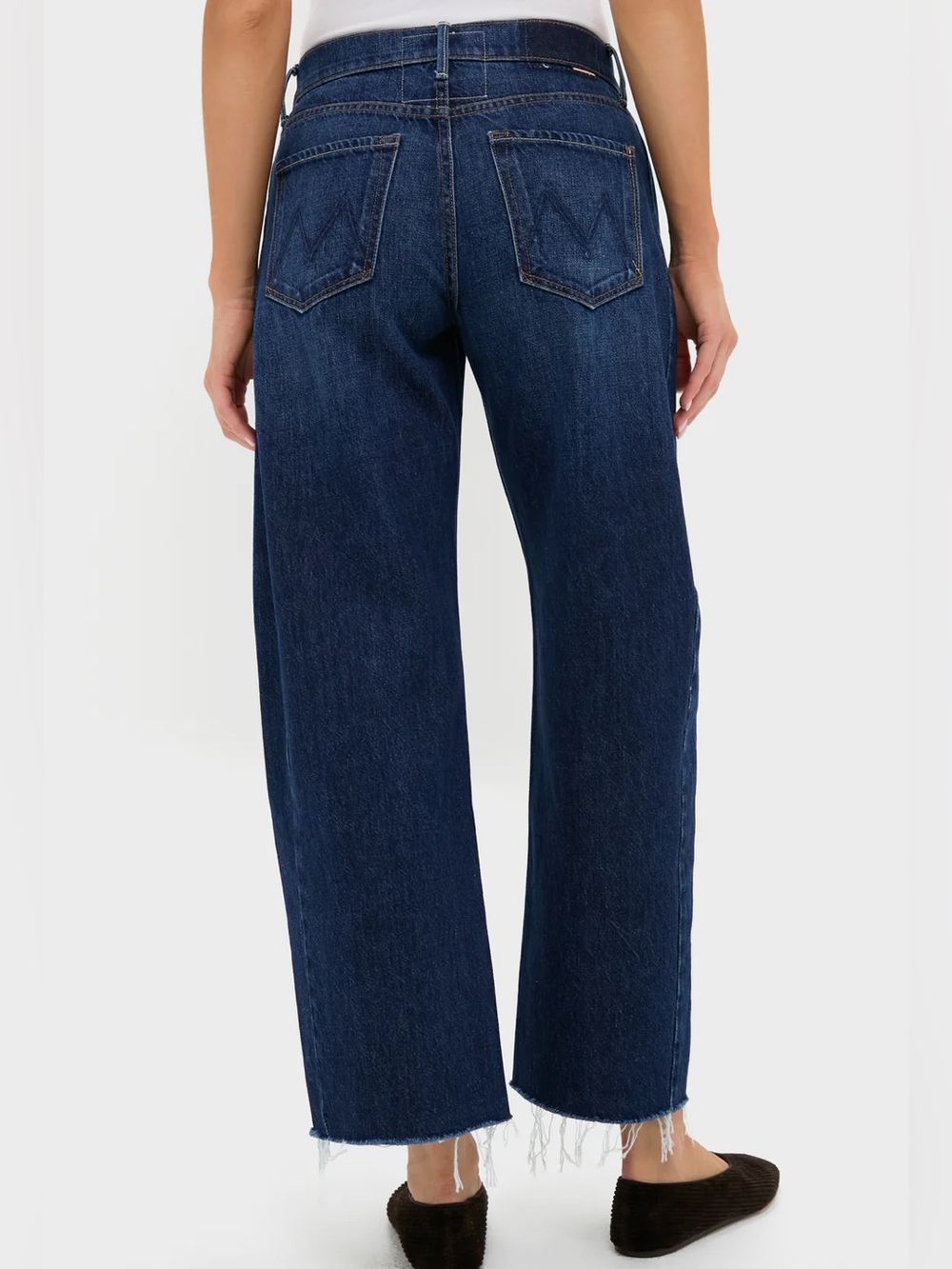 MOTHER SUPERIOR Jeans Mid-Rise Full-Pipe Flood Fray Unplugged Blue Size 29 - Picture 2 of 16